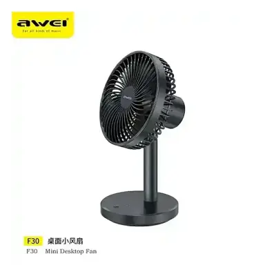 Awei F30 Mini Portable Rechargeable Desk Stand Fan